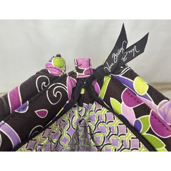Vera Bradley PURPLE PUNCH GABBY Floral Quilted Bag Brown& Floral Some Fade - Picture 15 of 16